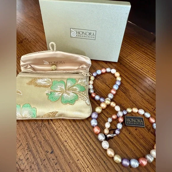 Honora Collection Multi Colored Cultured Pearl Necklace - Picture 2 of 5